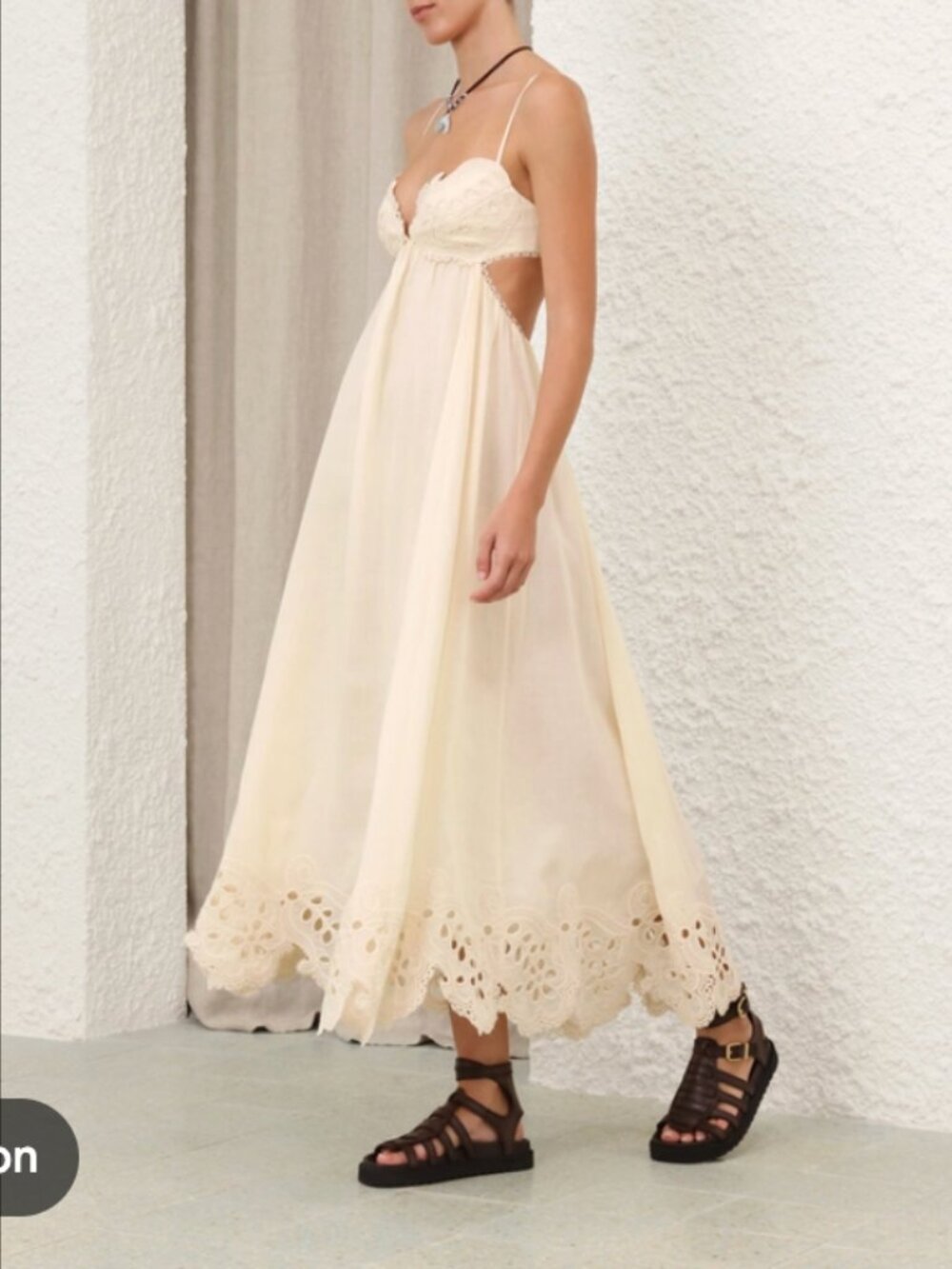 Zimmermann Coco embroidered ramie maxi dress 2 /M NWT - Picture 2 of 7